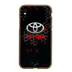 Чехол iPhone XS Max матовый Toyota краски броня, цвет: 3D-коричневый