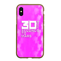 Чехол iPhone XS Max матовый 30 seconds to mars pink, цвет: 3D-коричневый