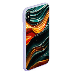 Чехол iPhone XS Max матовый Вязкая объемная текстура, цвет: 3D-светло-сиреневый — фото 2