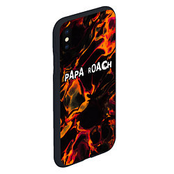 Чехол iPhone XS Max матовый Papa Roach red lava, цвет: 3D-черный — фото 2