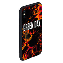 Чехол iPhone XS Max матовый Green Day red lava, цвет: 3D-черный — фото 2