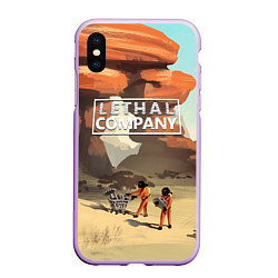 Чехол iPhone XS Max матовый Lethal Company: Art, цвет: 3D-сиреневый
