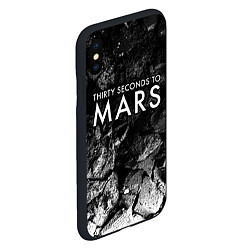Чехол iPhone XS Max матовый Thirty Seconds to Mars black graphite, цвет: 3D-черный — фото 2