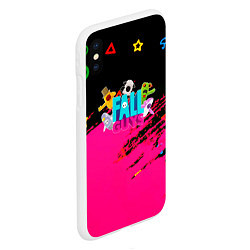 Чехол iPhone XS Max матовый Fall Guys kids color, цвет: 3D-белый — фото 2