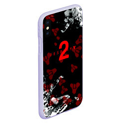 Чехол iPhone XS Max матовый Destiny pattern game, цвет: 3D-светло-сиреневый — фото 2