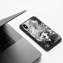 Чехол iPhone XS Max матовый Зловещая дымка, цвет: 3D-черный — фото 2