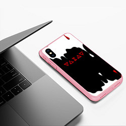 Чехол iPhone XS Max матовый Ведьмак краски подтёки, цвет: 3D-баблгам — фото 2