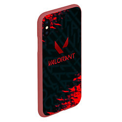 Чехол iPhone XS Max матовый Valorant текстура краски, цвет: 3D-красный — фото 2