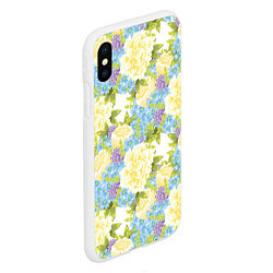Чехол iPhone XS Max матовый Пышные цветы, цвет: 3D-белый — фото 2