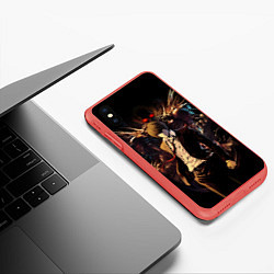 Чехол iPhone XS Max матовый Лайт Ягами - Death Note, цвет: 3D-красный — фото 2