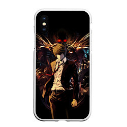 Чехол iPhone XS Max матовый Лайт Ягами - Death Note, цвет: 3D-белый