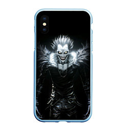 Чехол iPhone XS Max матовый Ryuk - Тетрадь смерти, цвет: 3D-голубой