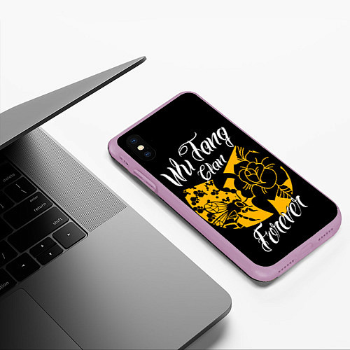 Чехол iPhone XS Max матовый Wu tang forever / 3D-Сиреневый – фото 3