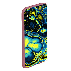 Чехол iPhone XS Max матовый Абстрактный узор, цвет: 3D-малиновый — фото 2