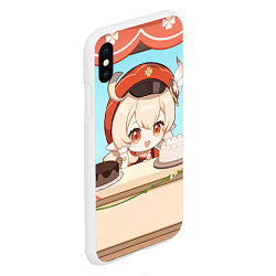 Чехол iPhone XS Max матовый Genshin Impact Кли cute chibi, цвет: 3D-белый — фото 2