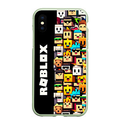 Чехол iPhone XS Max матовый Roblox - game, цвет: 3D-салатовый