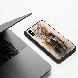 Чехол iPhone XS Max матовый Super Saiyan Goku, цвет: 3D-черный — фото 2