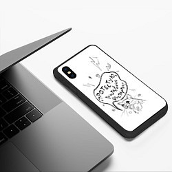 Чехол iPhone XS Max матовый Достоевский бессмертен, цвет: 3D-черный — фото 2