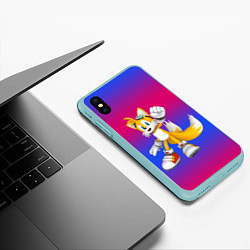 Чехол iPhone XS Max матовый Тейлз Сонник, цвет: 3D-мятный — фото 2