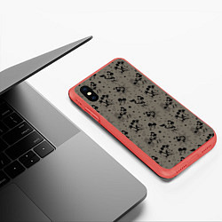 Чехол iPhone XS Max матовый Микки Маус матрос - паттерн, цвет: 3D-красный — фото 2