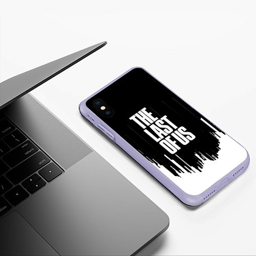 Чехол iPhone XS Max матовый The last of us текстура / 3D-Светло-сиреневый – фото 3