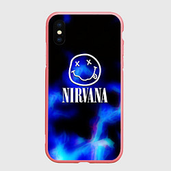 Чехол iPhone XS Max матовый Nirvana flame ghost steel, цвет: 3D-баблгам