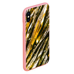 Чехол iPhone XS Max матовый Драгоценные кристаллы жёлтые, цвет: 3D-баблгам — фото 2