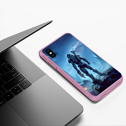 Чехол iPhone XS Max матовый Mass Effect - ai art, цвет: 3D-розовый — фото 2