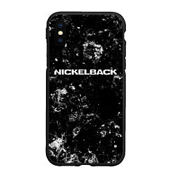 Чехол iPhone XS Max матовый Nickelback black ice, цвет: 3D-черный