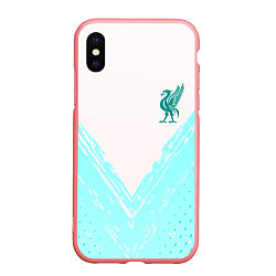 Чехол iPhone XS Max матовый Liverpool logo texture fc, цвет: 3D-баблгам