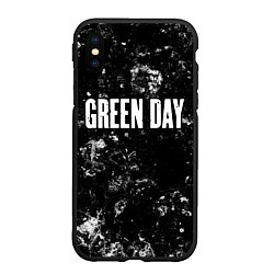 Чехол iPhone XS Max матовый Green Day black ice, цвет: 3D-черный