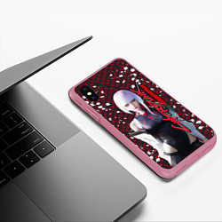Чехол iPhone XS Max матовый Lucyna Kushinada - Cyberpunk: Edgerunners, цвет: 3D-малиновый — фото 2
