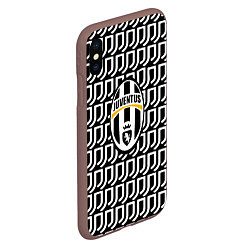 Чехол iPhone XS Max матовый Juventus pattern fc, цвет: 3D-коричневый — фото 2