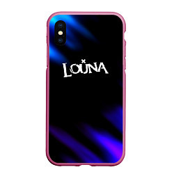 Чехол iPhone XS Max матовый Louna neon bend, цвет: 3D-малиновый