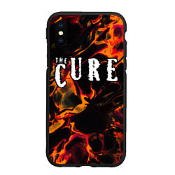 Чехол iPhone XS Max матовый The Cure red lava