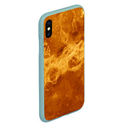 Чехол iPhone XS Max матовый Лава Венеры - star dust, цвет: 3D-мятный — фото 2