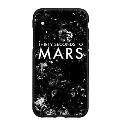 Чехол iPhone XS Max матовый Thirty Seconds to Mars black ice, цвет: 3D-черный
