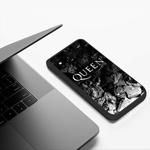 Чехол iPhone XS Max матовый Queen black graphite / 3D-Черный – фото 3