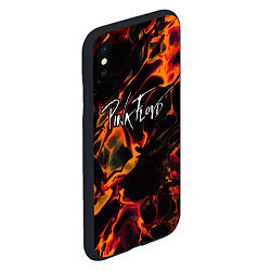 Чехол iPhone XS Max матовый Pink Floyd red lava, цвет: 3D-черный — фото 2