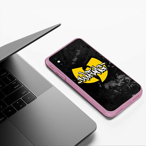 Чехол iPhone XS Max матовый Wu tang clan logo / 3D-Розовый – фото 3