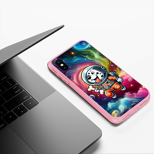 Чехол iPhone XS Max матовый Funny dalmatian puppy - ai art / 3D-Баблгам – фото 3