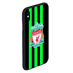 Чехол iPhone XS Max матовый Liverpool line green, цвет: 3D-черный — фото 2