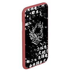 Чехол iPhone XS Max матовый Samurai pattern japan 2077, цвет: 3D-красный — фото 2