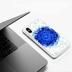 Чехол iPhone XS Max матовый Поврежденный цифровой скин - дыра, цвет: 3D-белый — фото 2