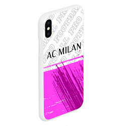 Чехол iPhone XS Max матовый AC Milan pro football посередине, цвет: 3D-белый — фото 2