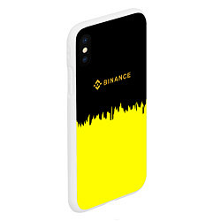 Чехол iPhone XS Max матовый Binance биржа краски, цвет: 3D-белый — фото 2
