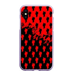 Чехол iPhone XS Max матовый Billie Eilish pattern music steel, цвет: 3D-светло-сиреневый