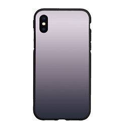 Чехол iPhone XS Max матовый Бледный серо-пурпурный градиент
