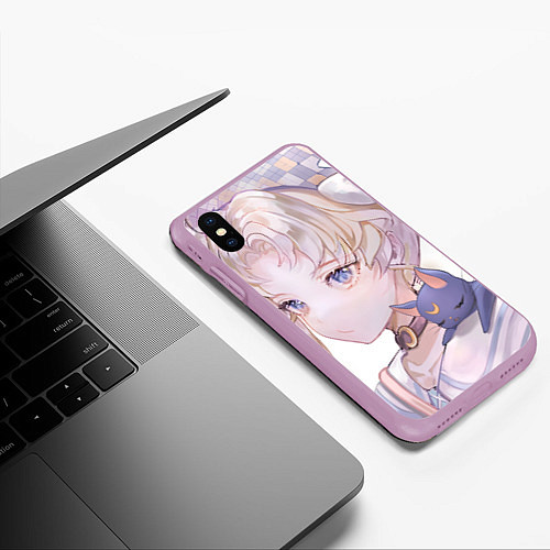 Чехол iPhone XS Max матовый Sailor Moon Усаги Цукино / 3D-Сиреневый – фото 3