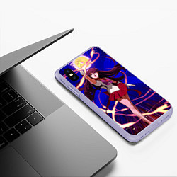 Чехол iPhone XS Max матовый Sailor Moon Рэй Хино, цвет: 3D-светло-сиреневый — фото 2